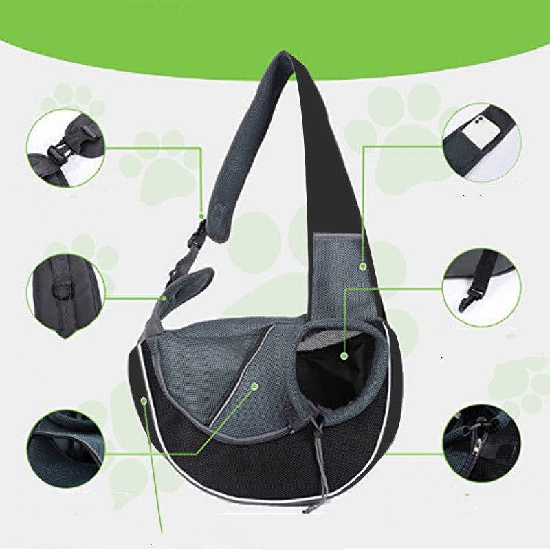 Stylish & Portable Crossbody Pet Carrier for Dogs & Cats