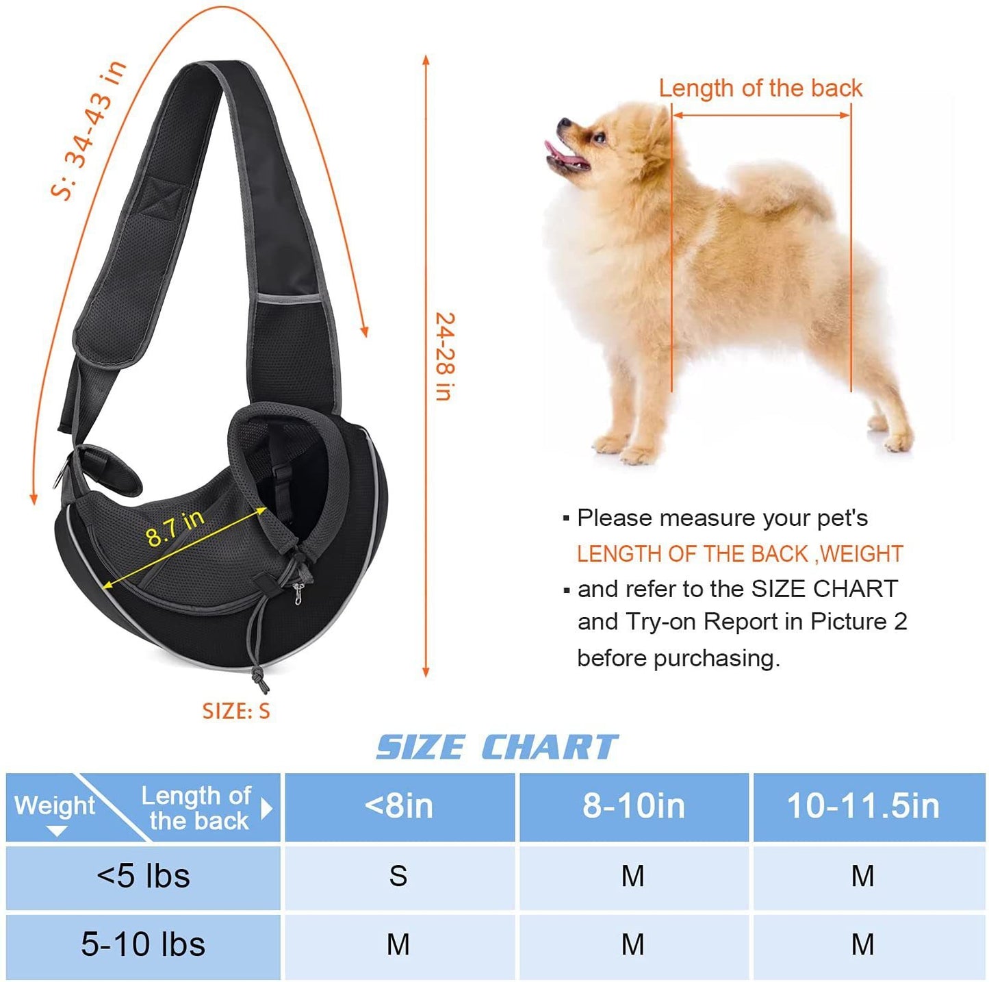 Stylish & Portable Crossbody Pet Carrier for Dogs & Cats